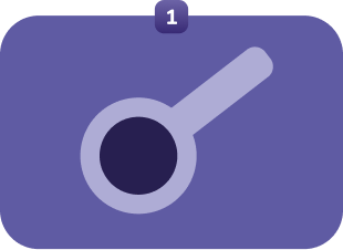 Step one, scoop