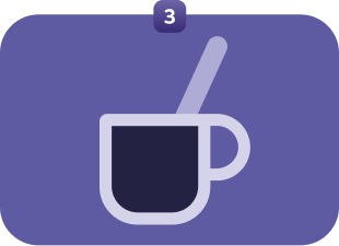 Step three, stir